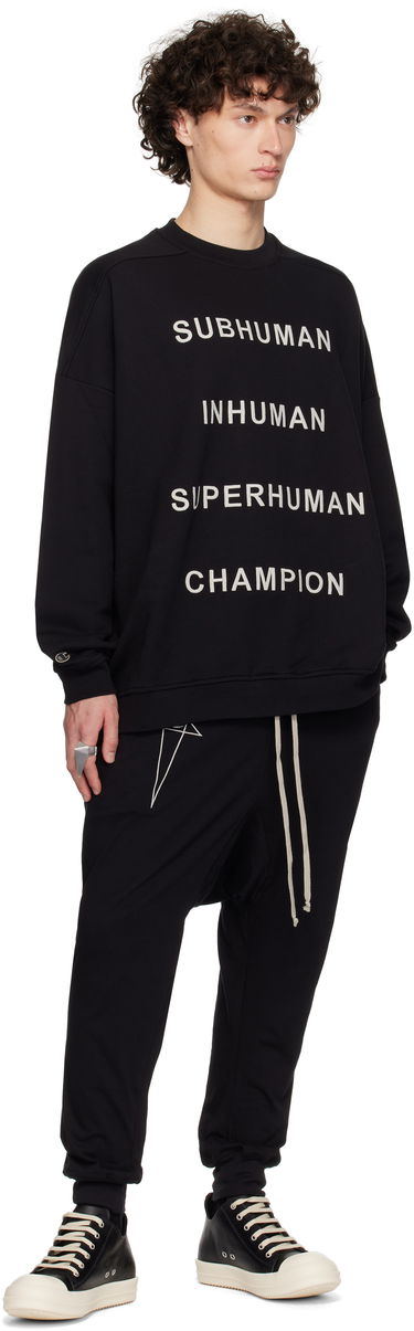 Sweatshirt Rick Owens Rick Owens Champion Edition Jumbo Sweatshirt Svart | CM01E1669 CHFE FELPA, 3