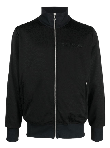 Sweatshirt Palm Angels Tuxedo Leopard Track Jacket Svart | PMBD001F22FAB0091001