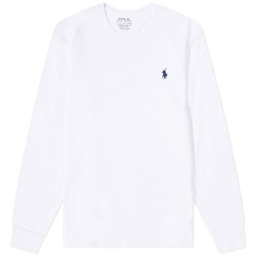 T-shirt Polo by Ralph Lauren Ralph Lauren Custom Slim Fit Long Sleeve T-Shirt Vit | 710671468004