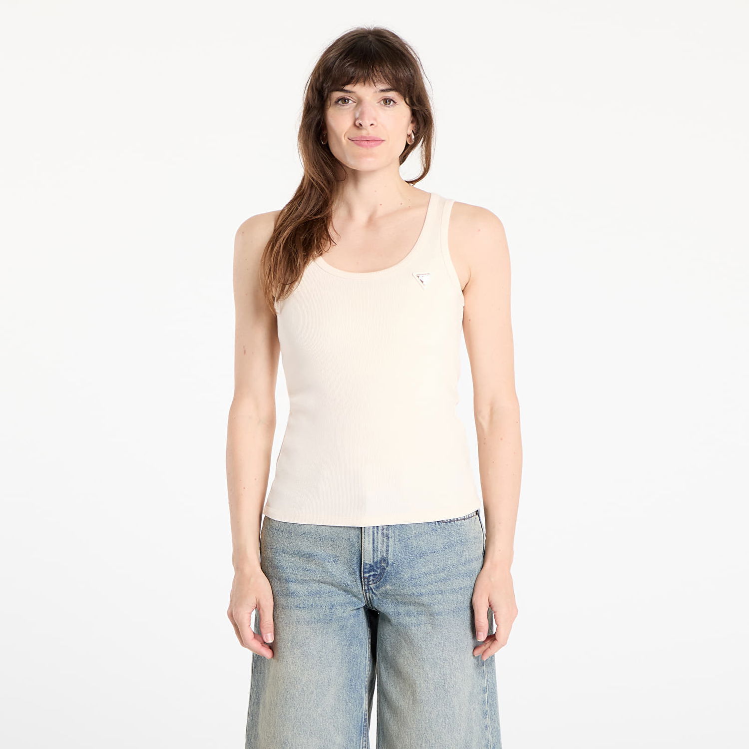 Linne GUESS Guess Colette Rib Tank Top Beige | V4YP06K8RT2-G6K5, 0