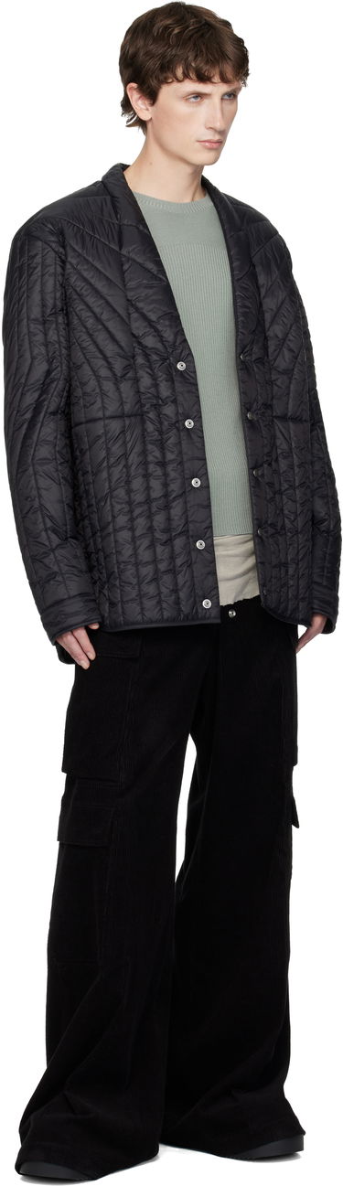 Pufferjacka Rick Owens Concordians Long Sleeve Quilted Liner Down Jacket Svart | RU02E1755 NPT1, 3