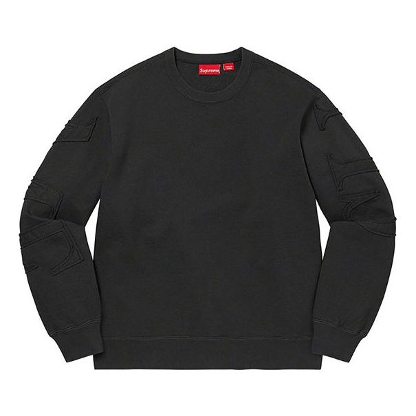 Sweater Supreme Crewneck Applique Sweatshirt Svart | SUP-SS22-863