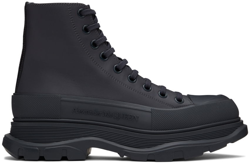 Sneakers och skor Alexander McQueen Tread Slick High Sneakers Svart | 705661WHZ62, 0