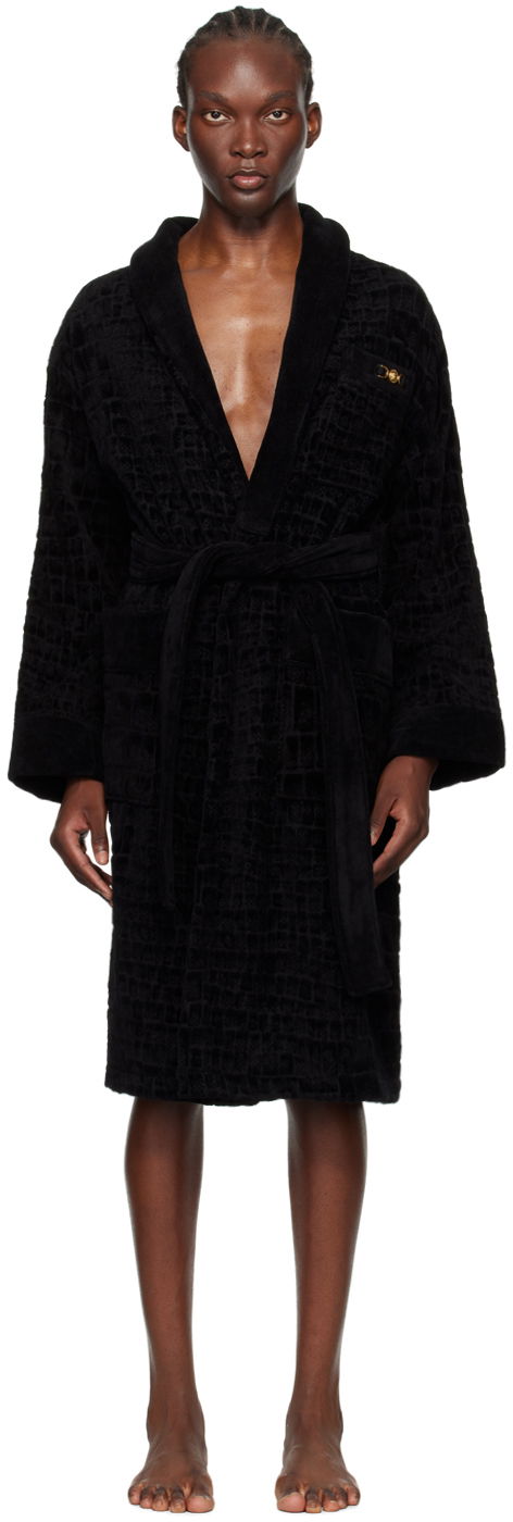 Pyjamas Versace Icon Pattern Robe Svart | ZACJ00008_1A11960