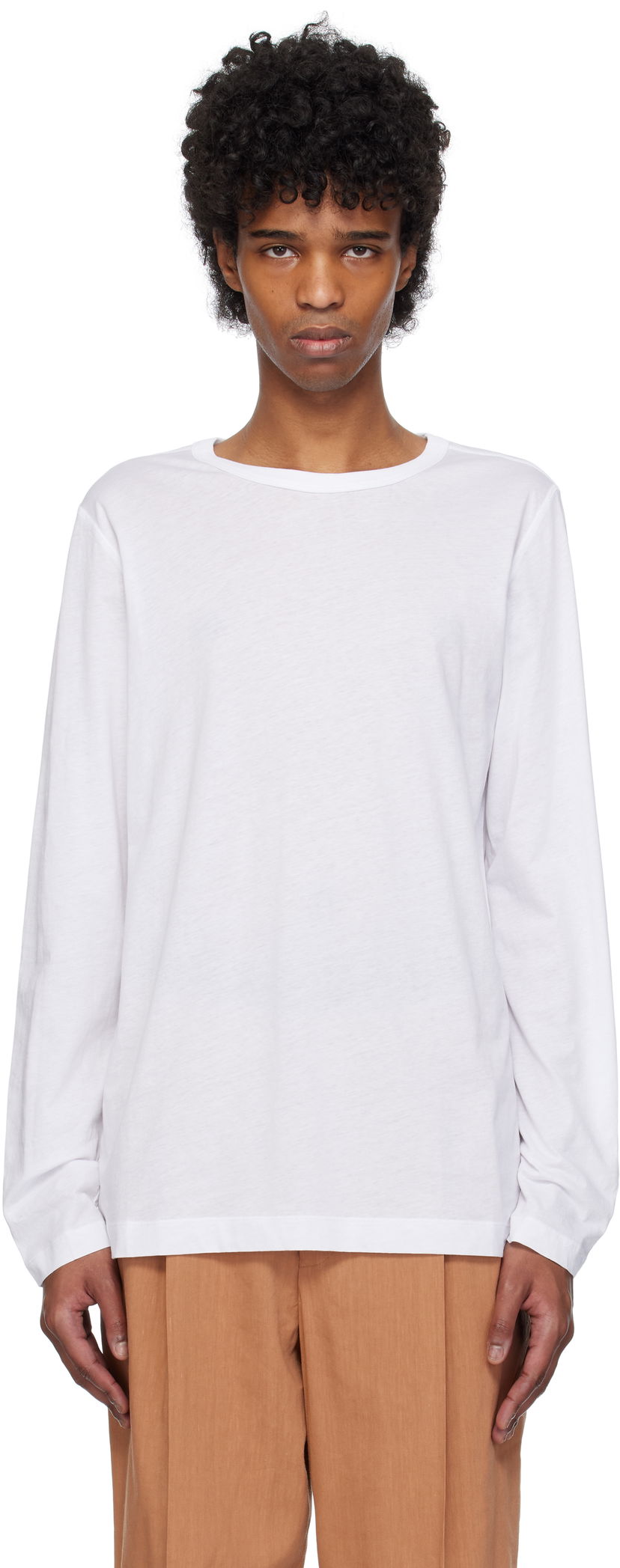 T-shirt Dries Van Noten Dries Van Noten Long Sleeve T-Shirt Vit | 251-021144-1608