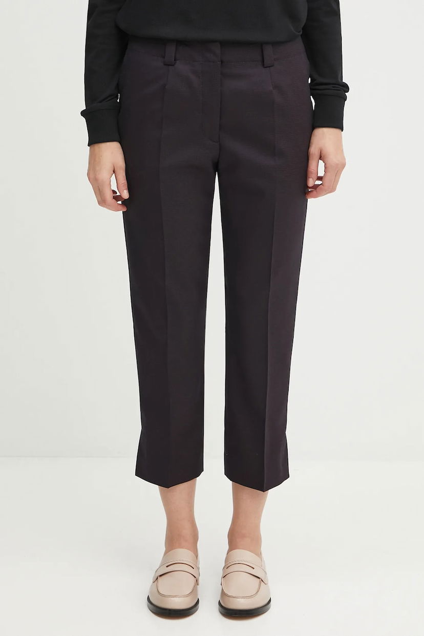 Byxor KENZO Kenzo Weave Cropped High Waist Pants Svart | FF62PA0939ID