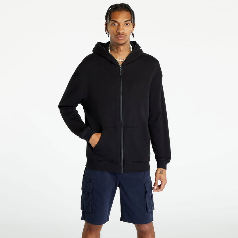 Sweatshirt Urban Classics Organic Full Zip Hoodie Svart | TB4397-00007