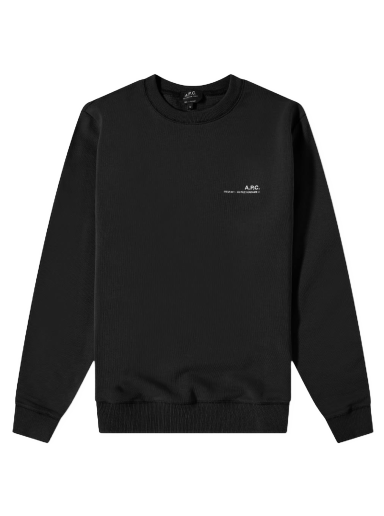 Sweater A.P.C. Item Logo Crewneck Svart | COFBQ-H27608-LZZ