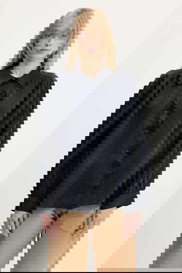 Skjorta Samsoe Samsoe Samsoe Samsoe Sathistle Relaxed Fit Shirt Svart | F25100022, 0