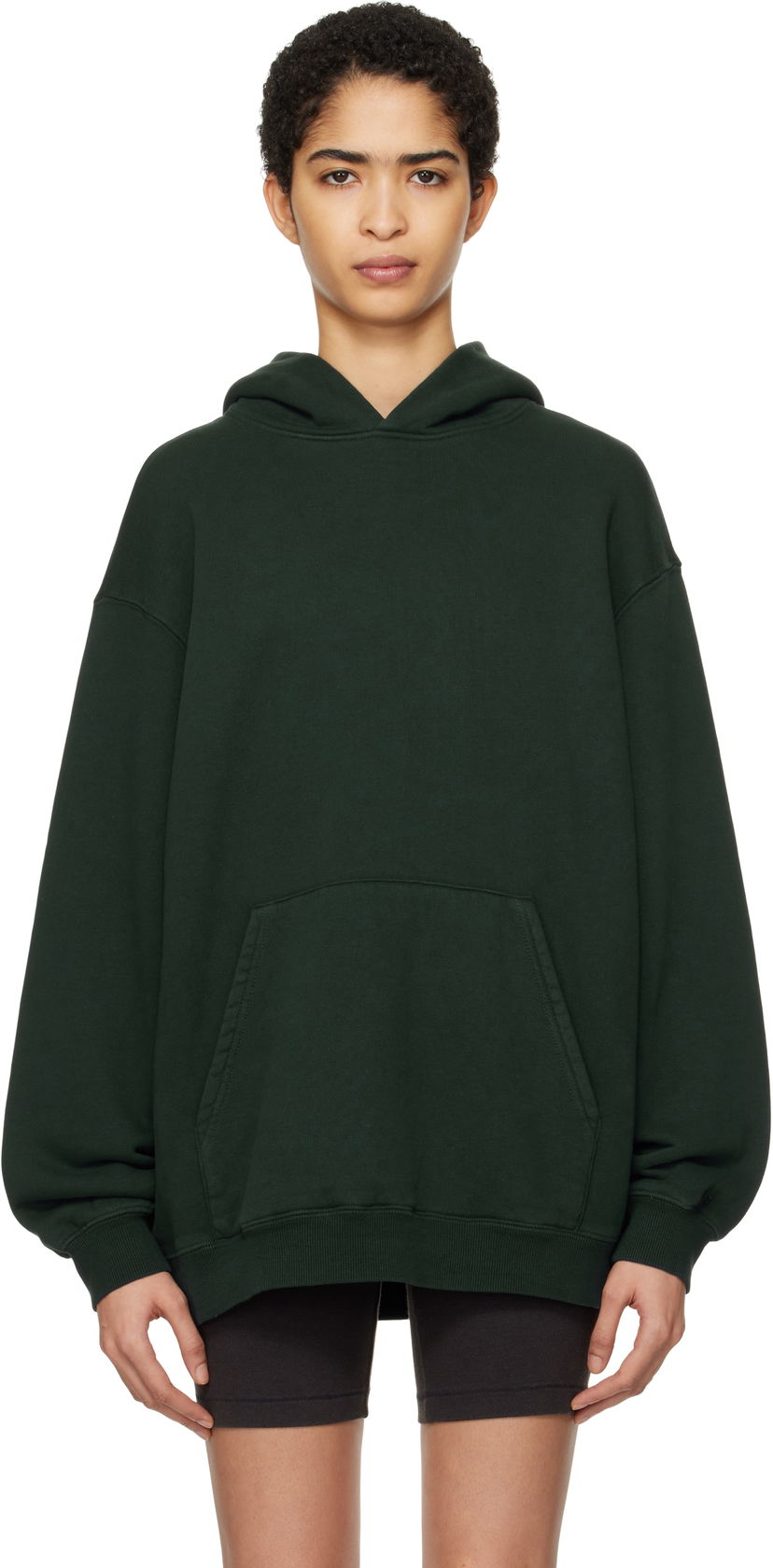 Sweatshirt SKIMS SKIMS Vintage Fleece Oversized Hoodie Grön | PL-PLO-6558W