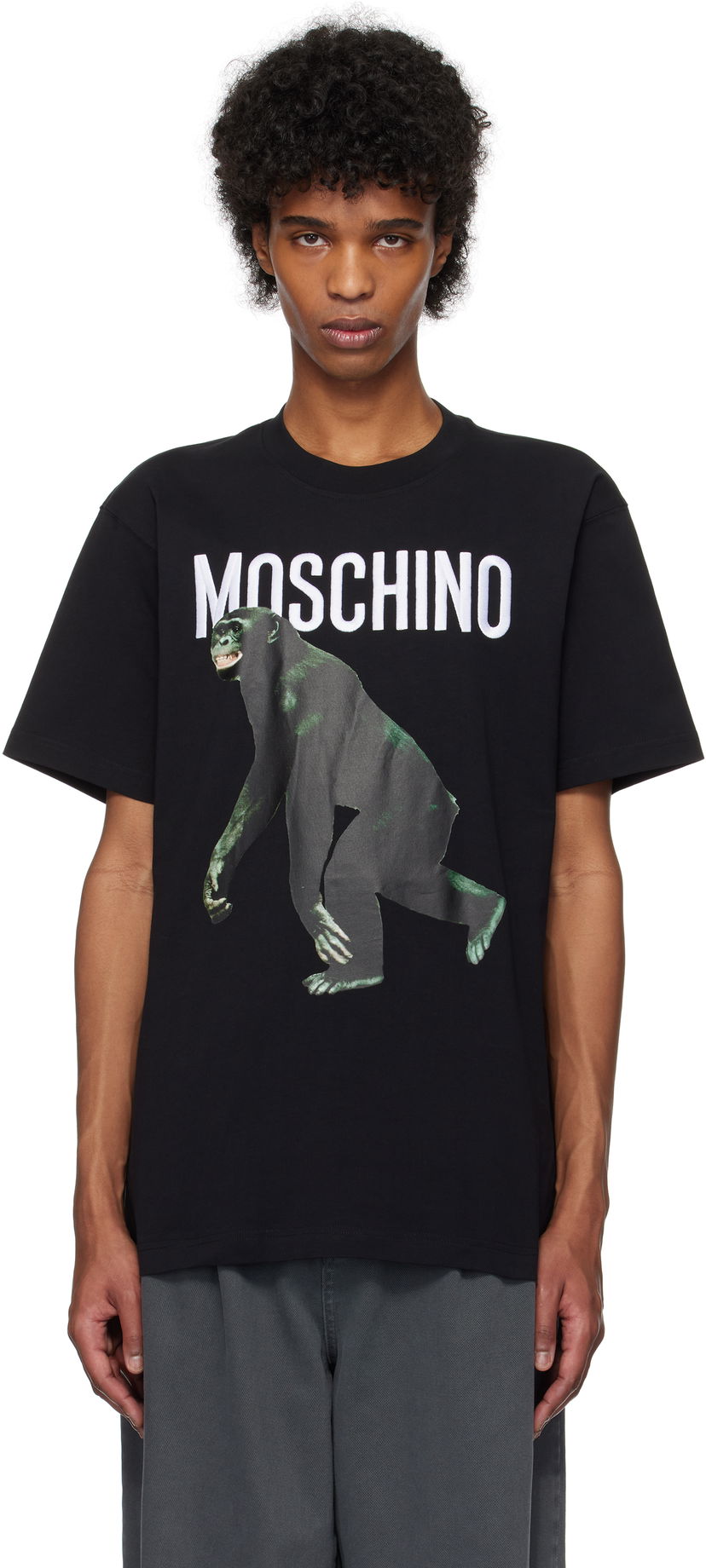 T-shirt Moschino Moschino Chimpanzee Graphic Tee Svart | 251ZZA071302411555