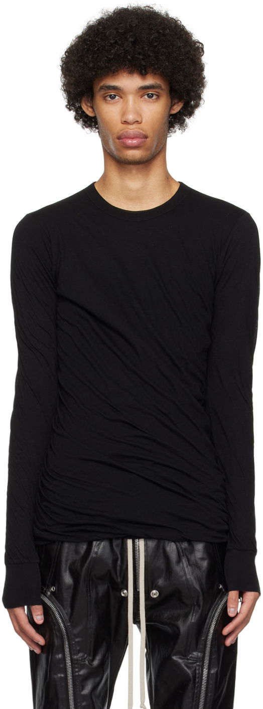 T-shirt Rick Owens Double T-Shirt Svart | RU01D3257 UC