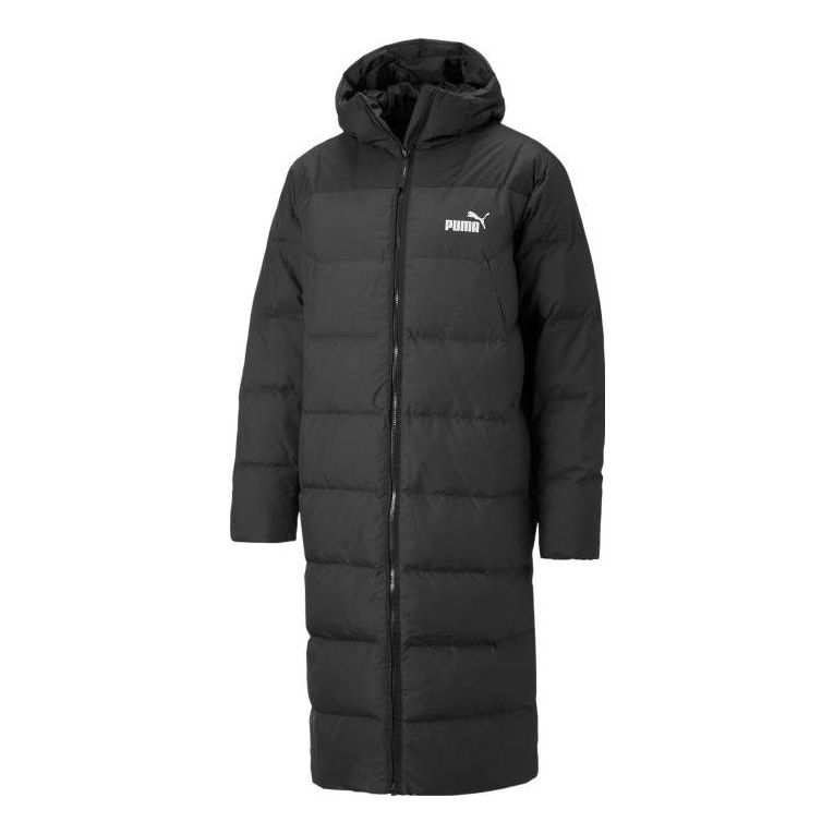 Pufferjacka Puma Long Down Coat With Hood Svart | 672435-01