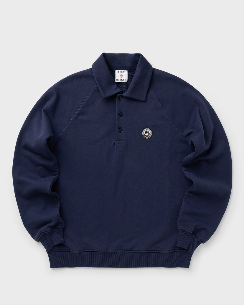 Sweatshirt Casablanca Casa Blanca Collar Sweatshirt Mörkblå | M-AW25-JTP-409-01