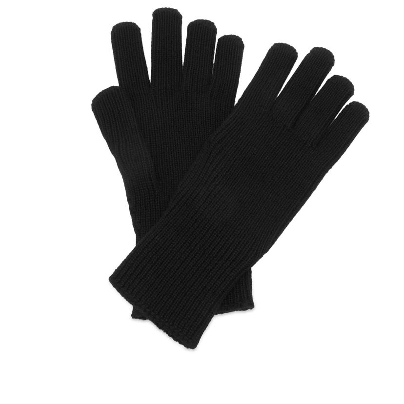 Handskar Moncler Moncler Logo Knit Gloves, Size Large Svart | 3A000-08-A9342-999