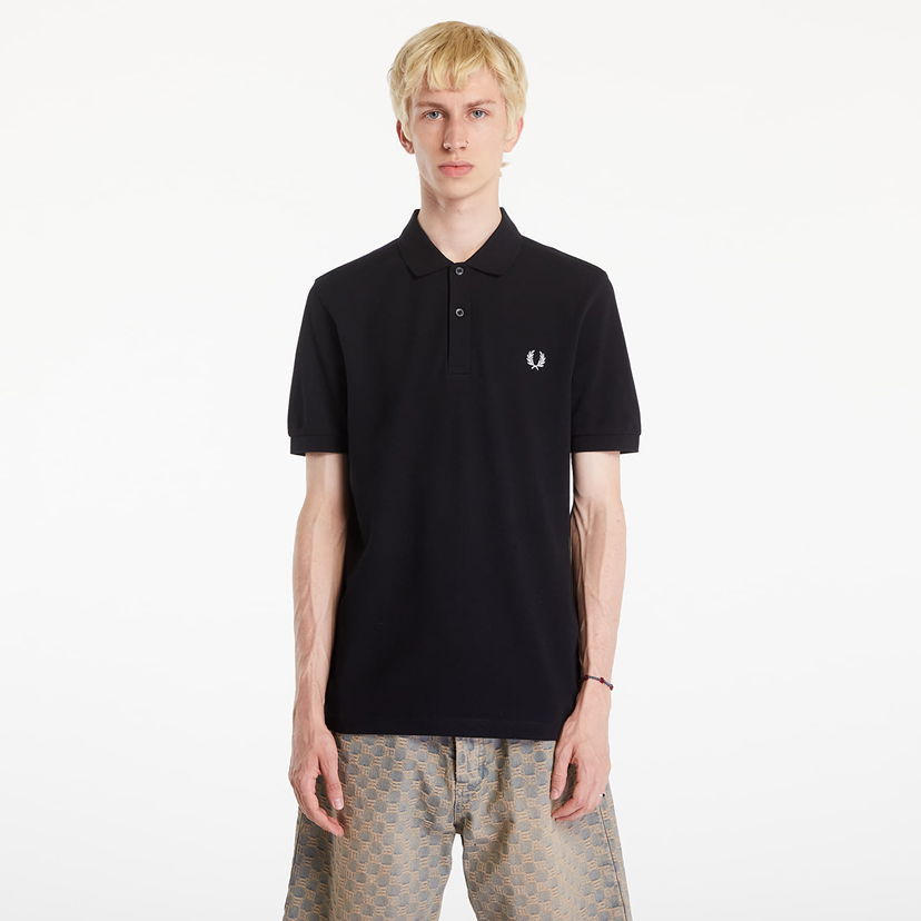 Polotröja Fred Perry Plain Polo T-Shirt Black Svart | M6000 350