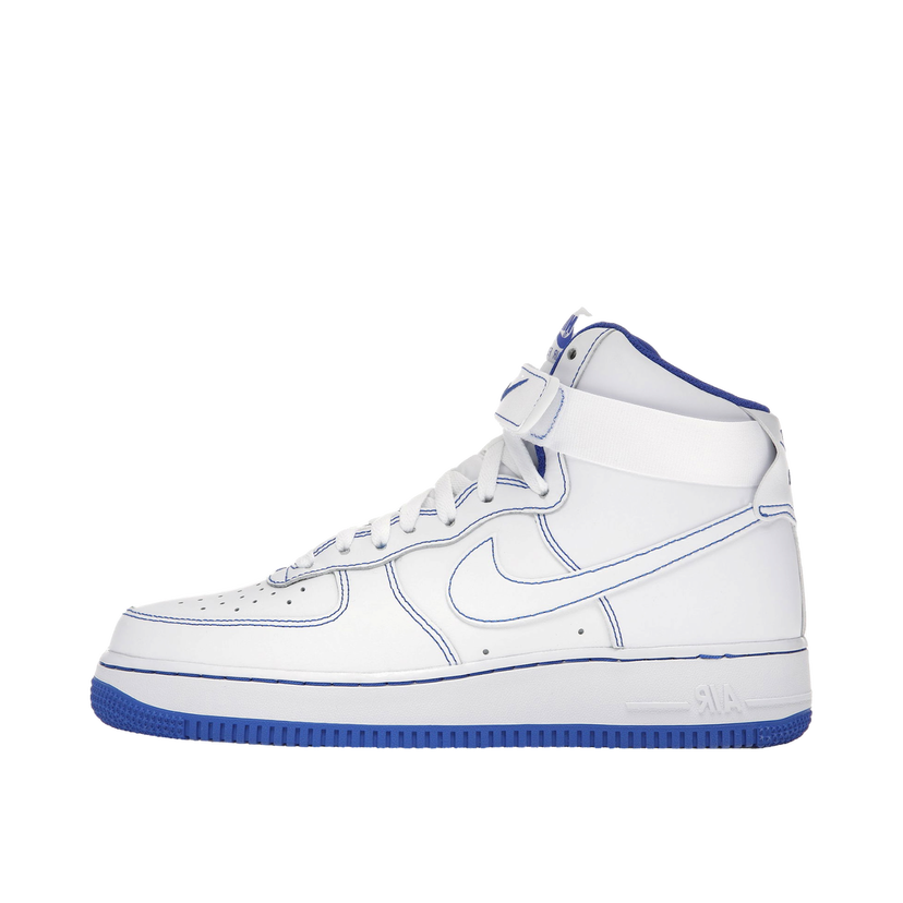 Sneakers och skor Nike Air Force 1 High White Royal Blue Contrast Stitch Vit | CV1753-101