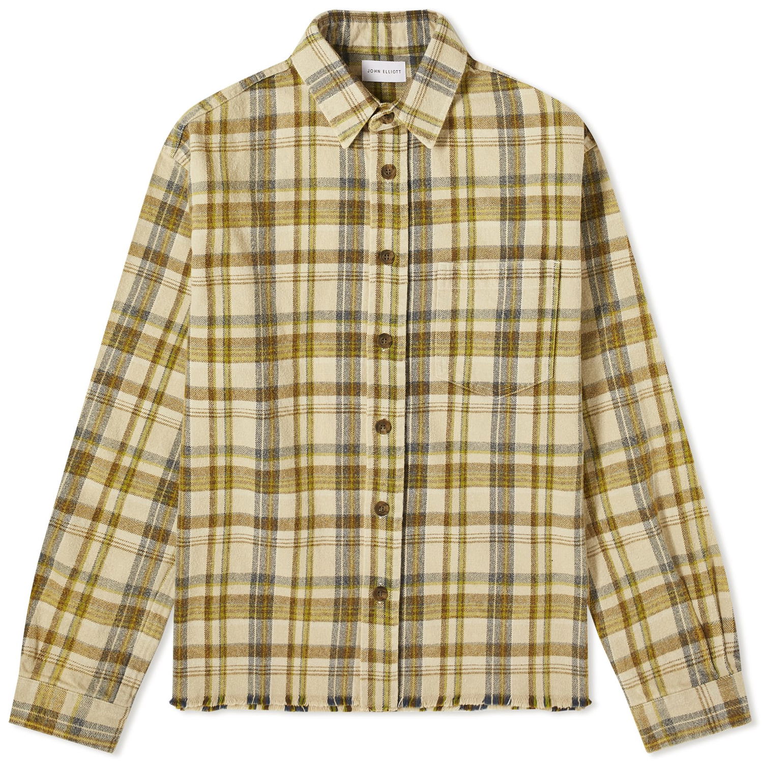 Skjorta John Elliott Hemi Plaid Shirt Grön | E047I84573A, 0