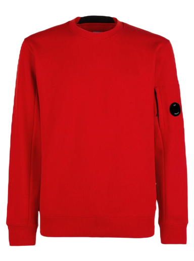 Sweater C.P. Company Diagonal Raised Fleece Crewneck Röd | 13CMSS022A005086W455