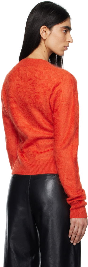 Sweater Nanushka Nanushka Kloe Fuzzy Crewneck Sweater Orange | NW25RSSW10222, 2