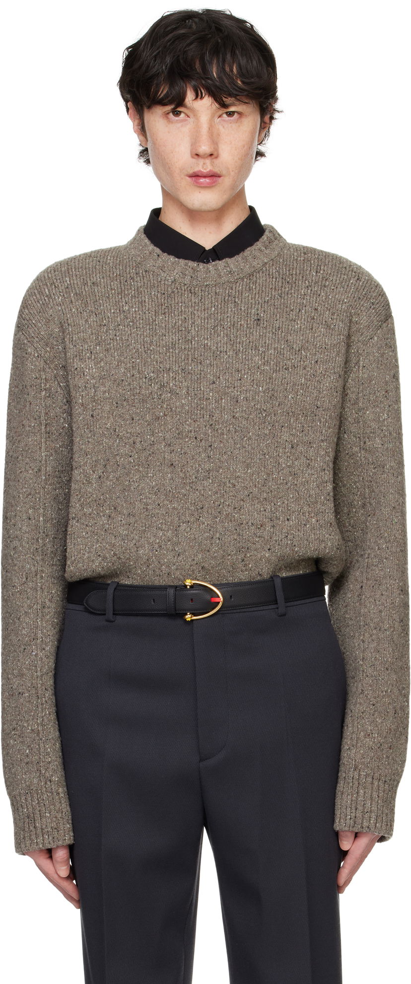 Sweater Bottega Veneta Wool Tailored Sweater Brun | 799141-V4TK0-1830