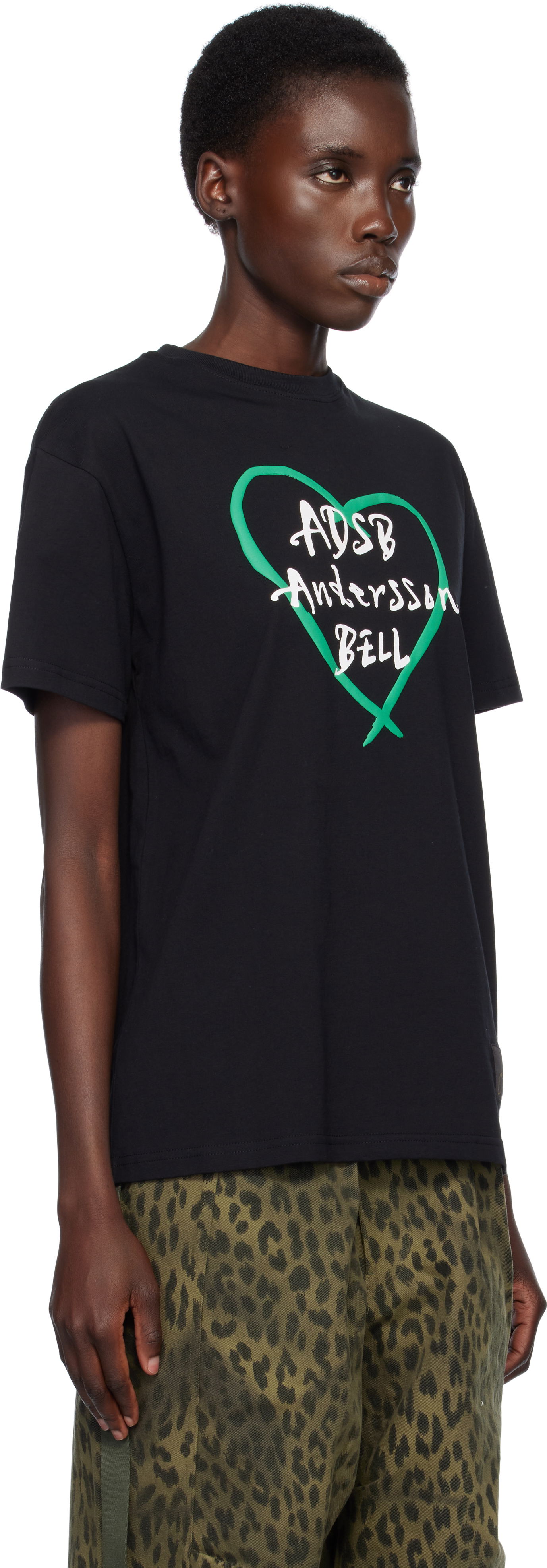 T-shirt Andersson Bell Andersson Bell Heart Kelly Logo T-Shirt Svart | atb1290u, 1