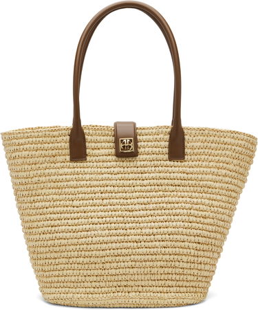 Tygpåse Anine Bing ANINE BING Lou Monogram Tote Beige | A-13-11224-NAT1, 0