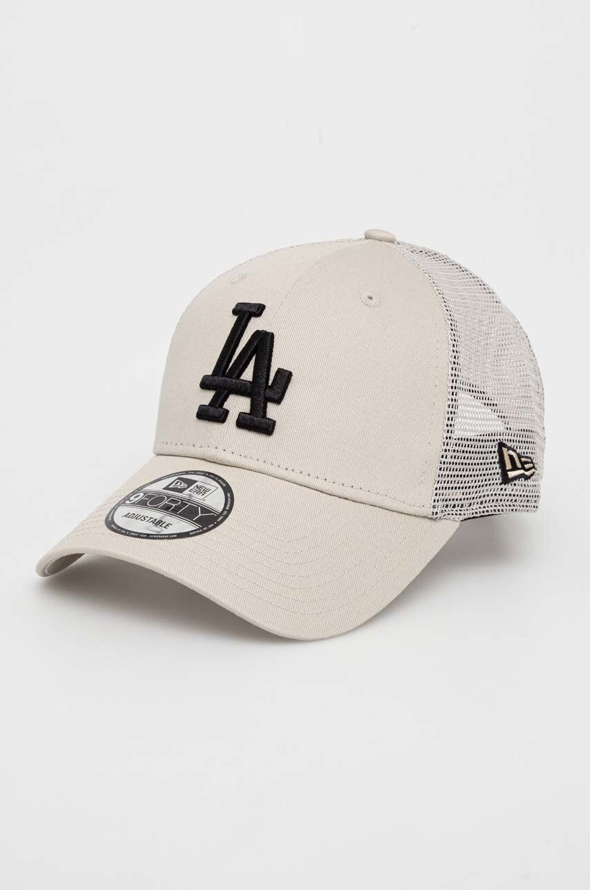 Kepsar och hattar New Era LA Dodgers Home Field 9FORTY A-Frame Trucker Cap Beige | 60358143.STNBLK, 0