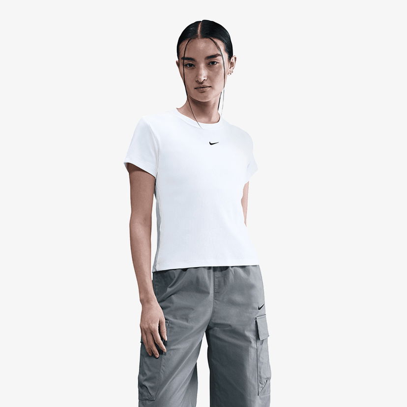 T-shirt Nike Ribbed Slim-Fit Short Sleeve T-Shirt Vit | HV4994-100