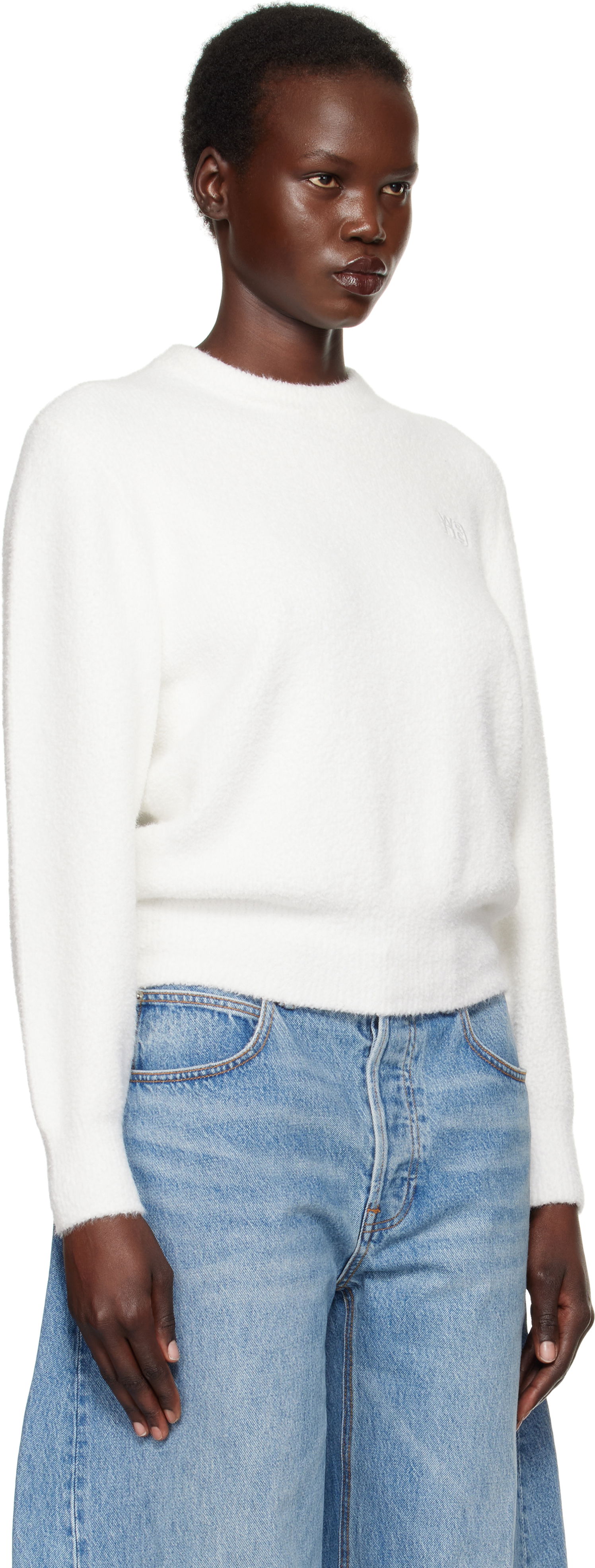 Sweater Alexander Wang Alexander Wang.T Relaxed Embroidered Logo Sweater Vit | 4KC1251046, 1