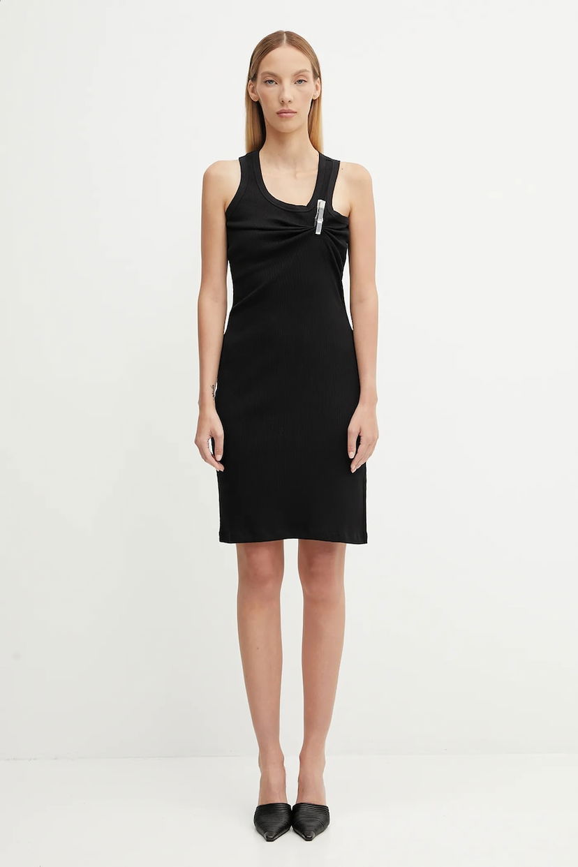 Klä Coperni Coperni Washing Clip Rib Midi Dress Svart | COPR192F5033