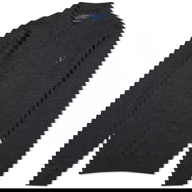 Sweatshirt Polo by Ralph Lauren Polo Ralph Lauren Long Sleeve Knitted Polo Dark Granite Heather Svart | 710876852002, 0