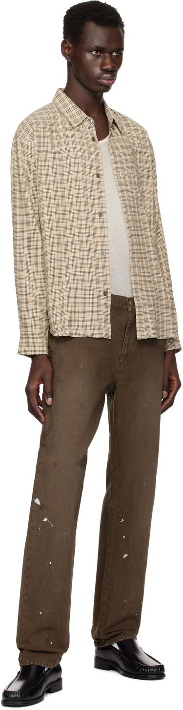 Skjorta John Elliott John Elliott Cloak Button Up Shirt Beige | E107F151128A, 3
