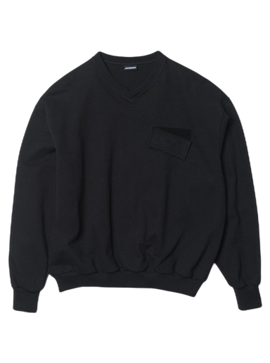 Sweatshirt Jacquemus Le Santon Wavey Logo Regular Fit Svart | 226JS045-2177-990