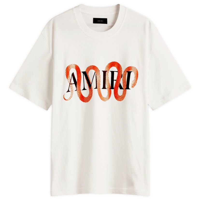 T-shirt AMIRI Snake Print Graphic T-Shirt Vit | AMJYTE1155-127