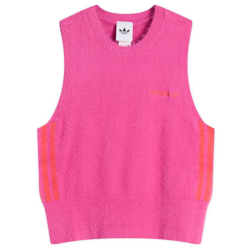 Väst adidas Originals Fluffy Knitted Vest, Size X-Small Rosa | JW3648