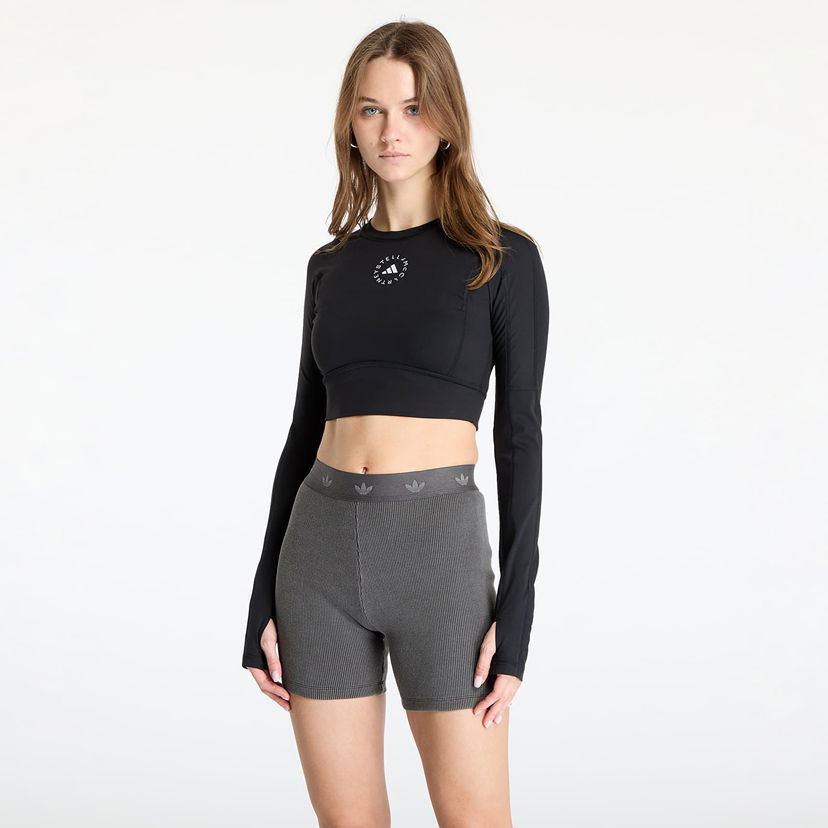 Crop top adidas Performance Stella McCartney Truestrength Yoga Cropped Longsleeve Top Svart | IW3859