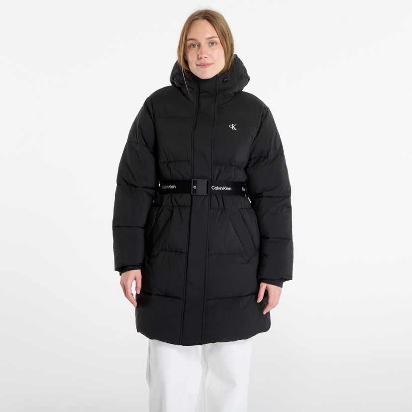 Pufferjacka CALVIN KLEIN Calvin Klein Jeans Belted Midweight Coat Svart | LV047D508G UB1