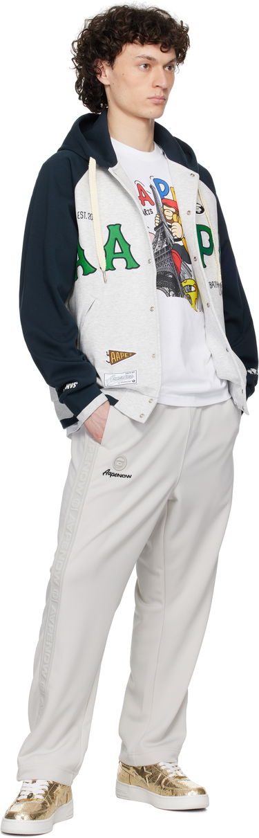 Bomberjacka AAPE by A Bathing Ape AAPE by A Bathing Ape Main Zip Up Hoodie Jacket Grå | AAPSWMC323XANWH2, 3