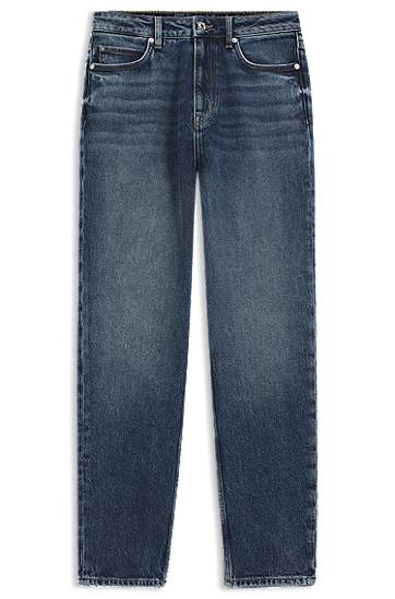 Jeans BOSS Mom-fit Authentic Comfort-Stretch Denim Jeans Blå | 50546480