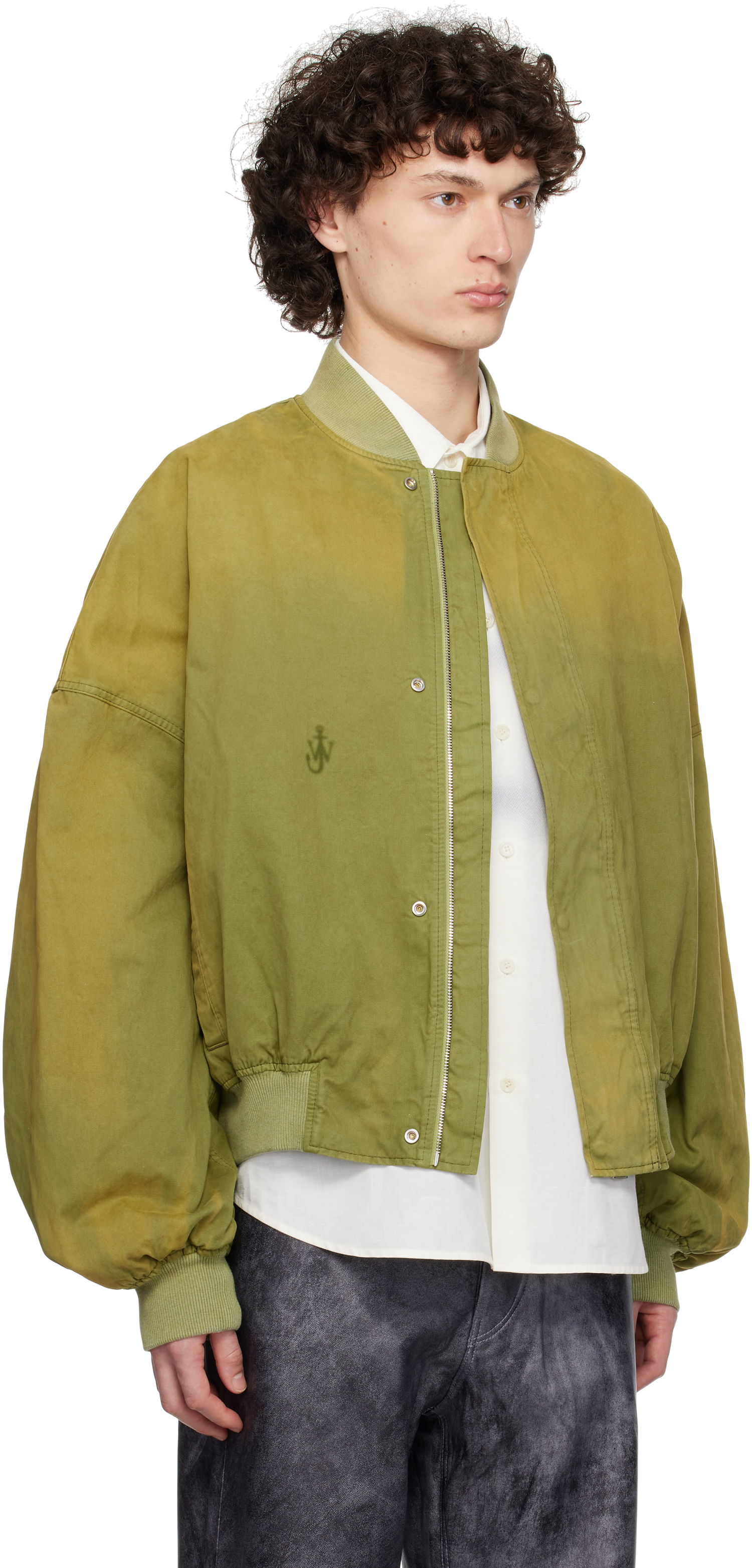Bomberjacka JW Anderson JW Anderson Relaxed Cotton Bomber Jacket Grön | JK0382-PG1767, 1