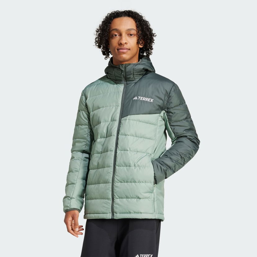 Pufferjacka adidas Performance Terrex Multi Light Down Hooded Jacket Grön | JD8393