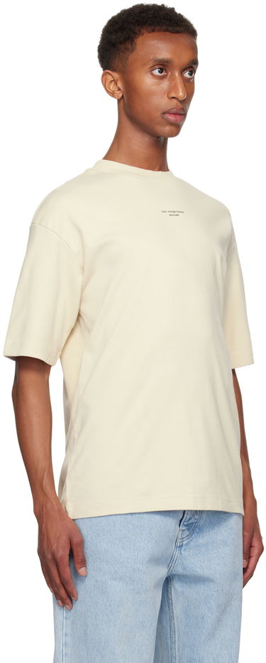 T-shirt Drôle de Monsieur Drôle De Monsieur Classique Slogan T-Shirt Beige | PERM-TS202-CO002-MT, 1
