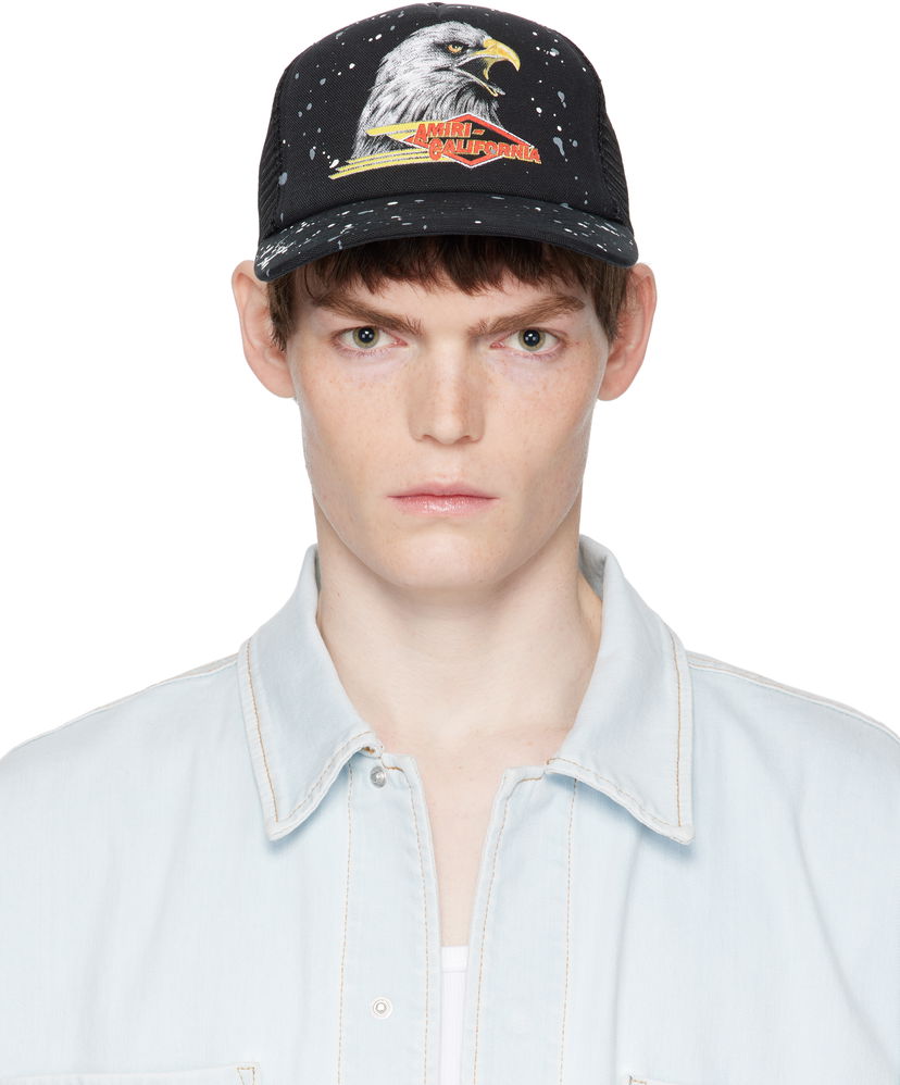 Keps AMIRI AMIRI Vintage Trucker Cap Svart | AMHATR1027