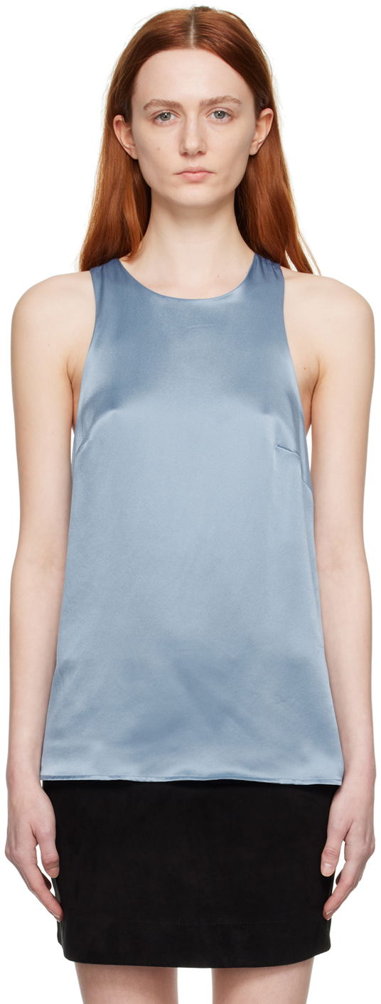 Linne Loulou de Saison Loulou de Saison Estor Silk Camisole Blå | ESTOR