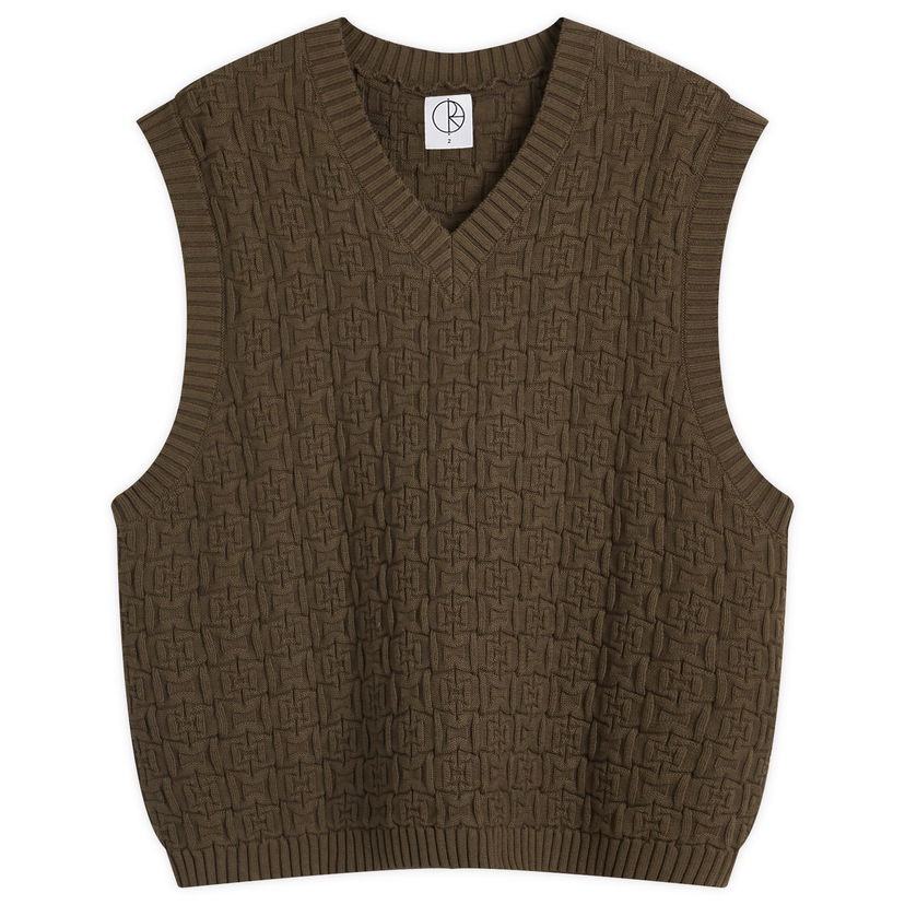 Väst Polar Skate Co. Alex Knitted Vest Brun | PSC-F24-11