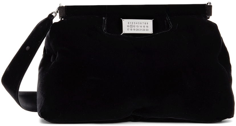 Handväska Maison Margiela Glam Slam Classique Velvet Shoulder Bag Svart | SB1WG0034 P6426