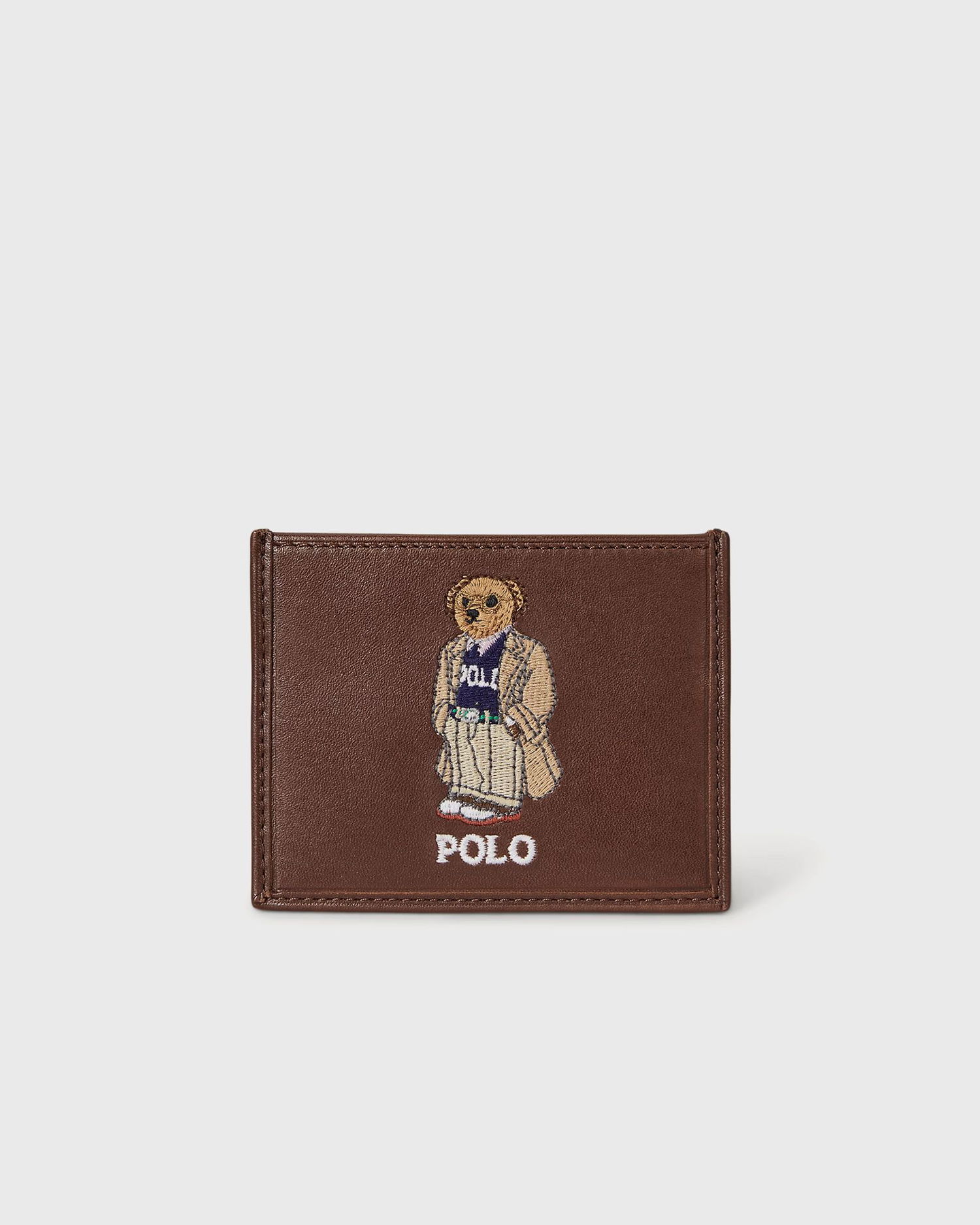 Plånbok Polo by Ralph Lauren Polo Bear Embroidered Card Case Brun | 405978047001, 0