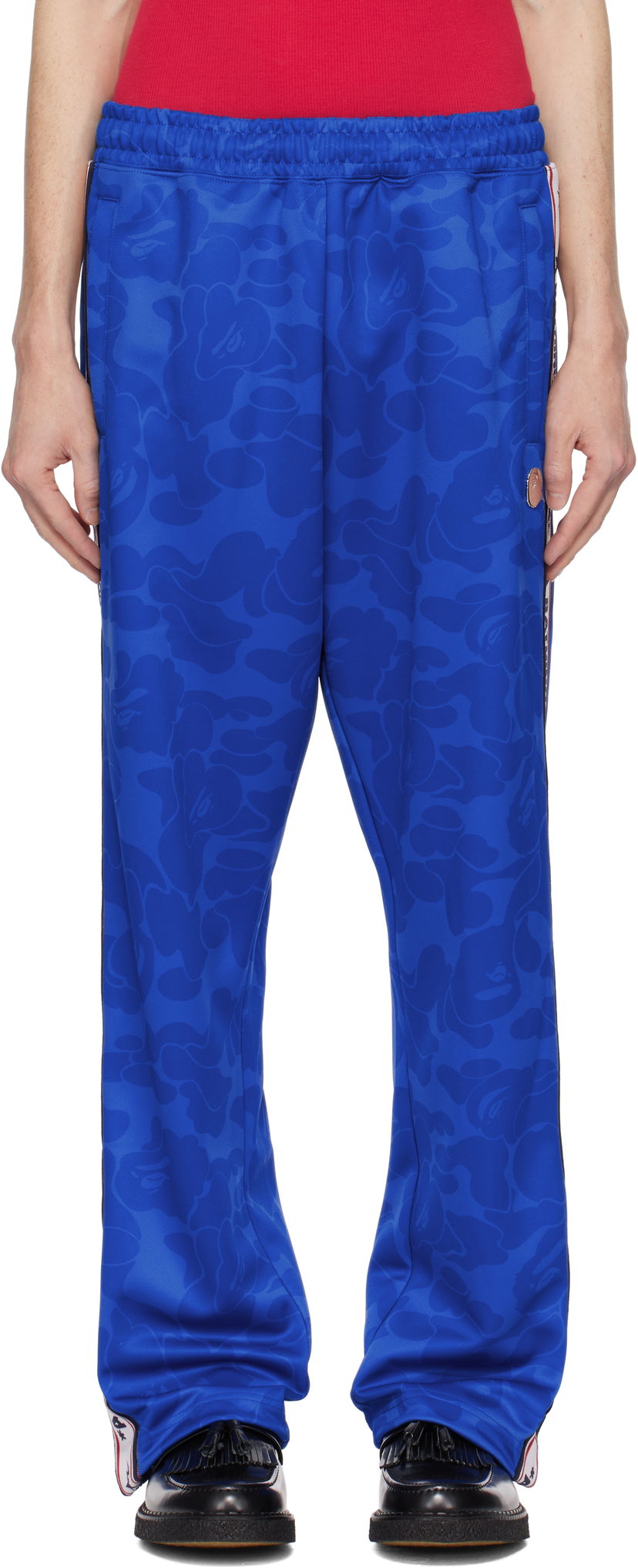 Träningsbyxor BAPE Solid Camo Relaxed Fit Sweatpants Blå | 001PTK801309M