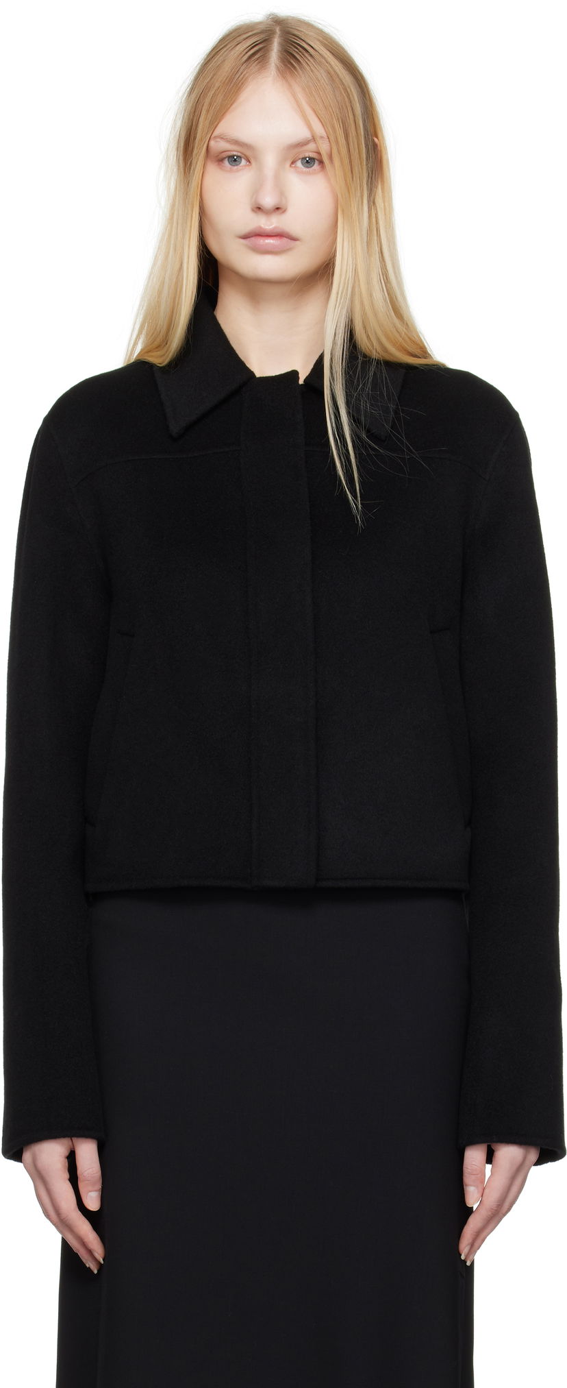 Jacka Loulou de Saison Loulou de Saison Zhanna Wool Jacket Svart | ZHANNA